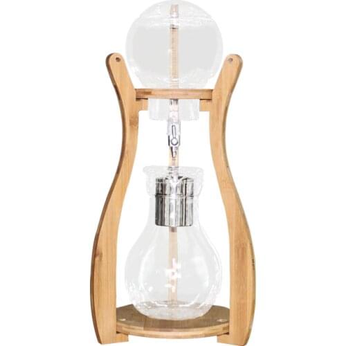 800ml Ice Dripping Coffee Pot Bamboo/Stainless Steel Ice Drip Coffee Maker Regulatable Dripper Filter Cold Brew Pot Coffee Tool