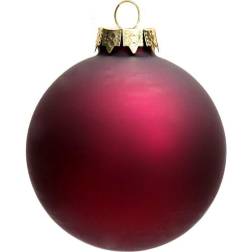 Free Shipping -100/Pack, Home Event Party Christmas Xmas Decoration Ornament Painted 80mm Wine/Burgundy Glass Ball - Matte