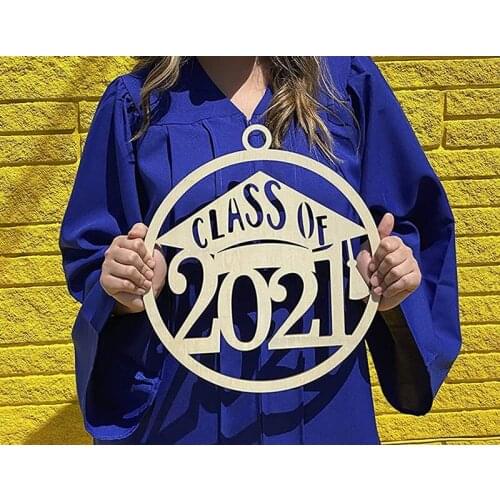 Class of 2021 Wooden Sign Photo Booth Prop Wood Sign Graduation Decorations Porch Sign Decorative Hanging Wood Sign
