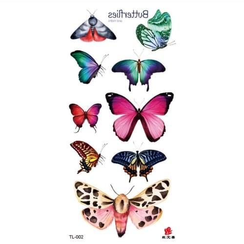 Purple Watercolor Rose Flower Waterproof Tattoo Stickers Women Body Chest Art Temporary Tatto Girl Waist 3D Flowers Tatoo T1810