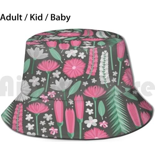 Mt. RainierS Wildflowers Sun Hat 707 Bucket Hat Flower Floral Mt Rainier Pacific Northwest Northwest