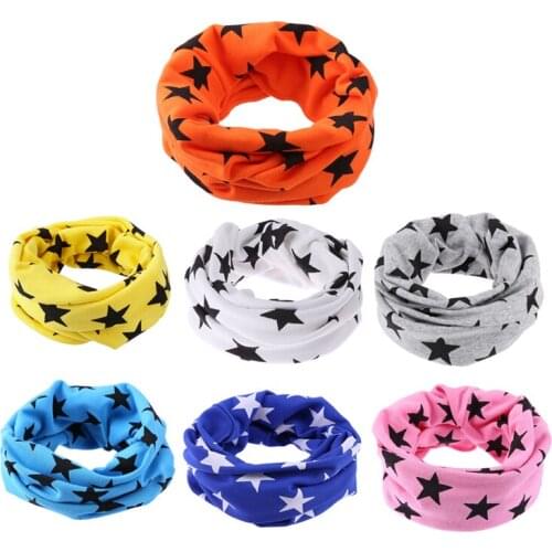Hot Selling Baby Girl Boy Warm Star Collar Scarf Girls Boys O Ring Neckerchief Infant Bibs Burp Cloths For Christmas Gift