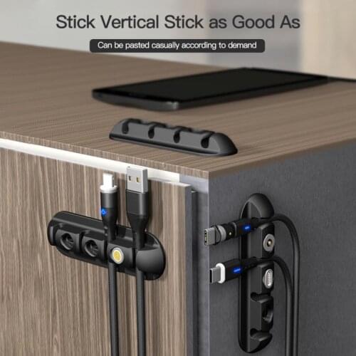 Magnetic Charging Cable Organizer Soft TPE Data Cable Management Winder Protector Wire Cord Holder For Earphone Audio Cable