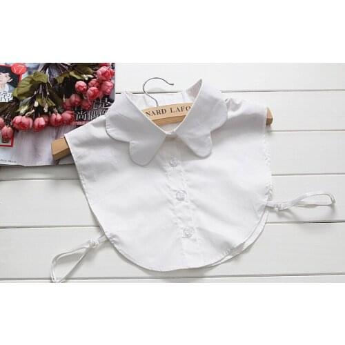 Fashion Shirt False Collar Peter Pan Detachable Cotton white shirt collar wave Newly Design Women Fake Shirt Collar Necklace