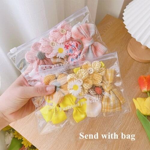 MueRaa 8 pcs/set Children Girls Bow Flower BB Hair Clips Hairgrips Headwear Cute Lovely Kids Girls Princess Hair Accessories Set