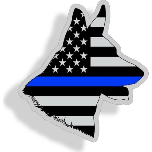 German Shepard Police K9 Dog Sticker Cup American Flag Car Window Bumper Tuning Laptop Trunk Wall Fridge Decal Vinyl Cover PVC