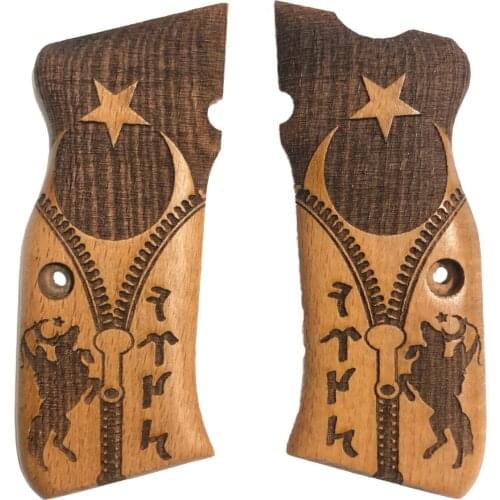 Unshakable Mega Kýlýnç Moon Star And Turkish Written Model Laser Cutting Wooden Grip