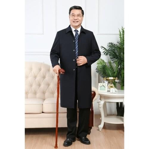 High Quality 2020 Spring And Autumn New Mens Trench Coats X-Long Jackets Wool Blend Windbreaker Man Overwear Business Casual