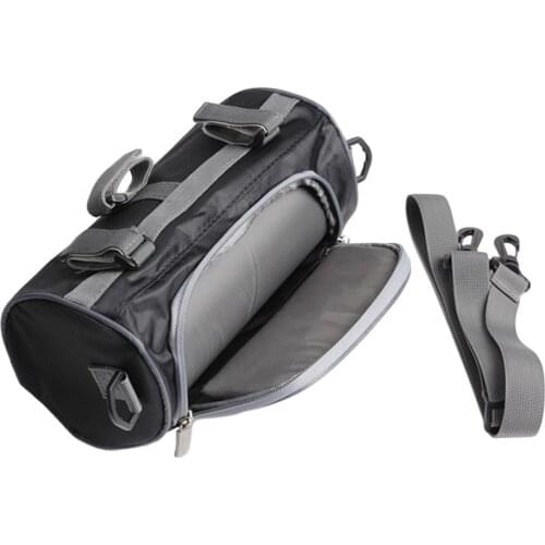 New black Motorcycle Front Handlebar Fork Storage Bag Container Fabric Waterproof Moto Zipper Package