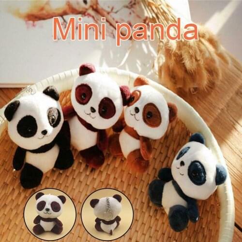 4colors 12CM High Quality Plush Panda Toys Stuffed Panda Baby Sitting Soft Pillows Mother And Toys Dolls Kids G7T4