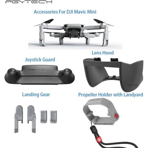 PGYTECH DJI Mavic Mini Lens Hood Cover Landing Gear Extension Control Rocker Propeller Holder For Mavic Mini Drone Accessories