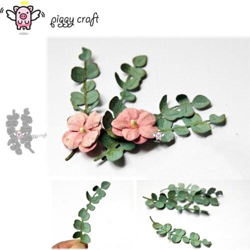 Piggy Craft metal cutting dies cut die mold Leaf strip decoration Scrapbook paper craft album card punch knife art cutter die