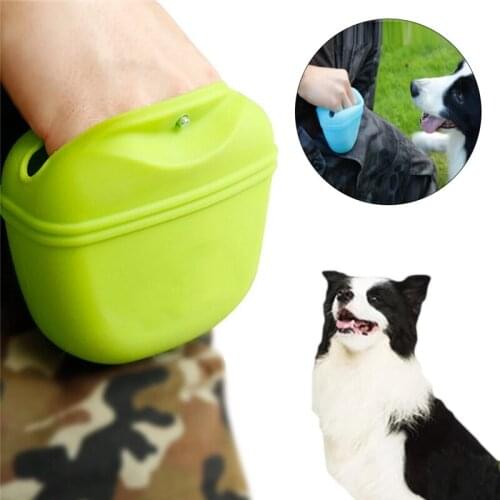 Portable Training Dog Bag Treat Training Pouch Silicone Waist Bag Pocket Durable Dog Reward Snack Bag Dog Supplies