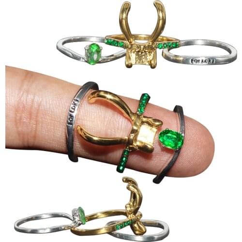 Retro Norse Mythology Evil God Rocky Helmet Ring Jewelry Unisex Jewelry Gift
