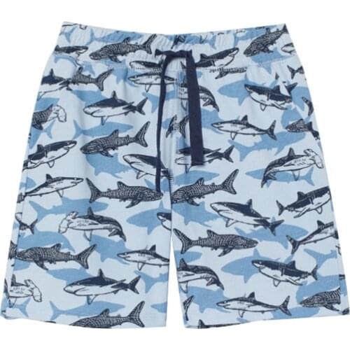 Jumping Meters Clothes Shorts Summer Shark Pattern Cotton Belt Teenager and Childern Pants Toddler Casual Style 2-7Years