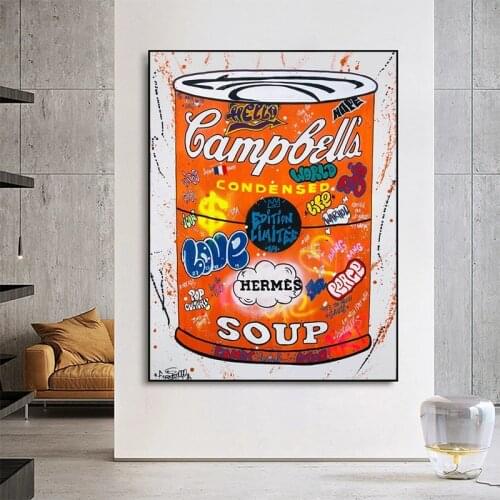 Modern Campbells Condensed SOUP Canvas Painting Abstract Posters Prints Wall Art Pictures for Living Room Decoration Cuadros