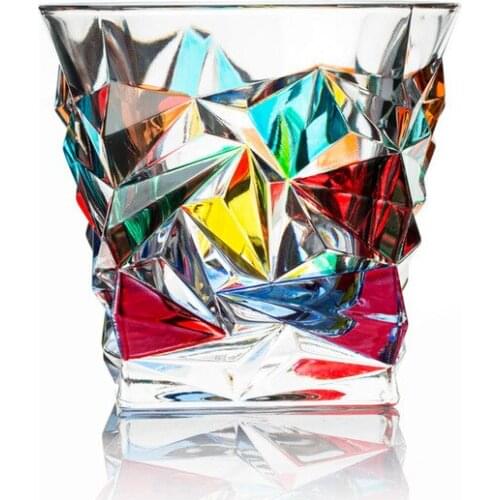 Old fashioned crystal whiskey glass for Liquor Scotch Bourbon 210511-03