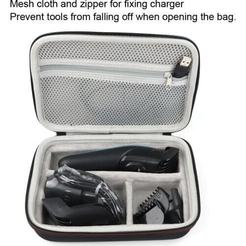Portable Electric Hair Clipper Storage Bag Shaver Organizer Case for Braun MGK3020/3060/3080(GC-0093 Hair Clipper Bag for Philip