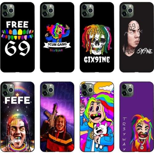 Tekashi 6ix9ine Phone Case Cover Sotf Tpu Silicone Black For Iphone 12Pro Mini 11Pro Max Se2 6s 6 7 8 plus 5S 5 X XS XR Xsmax
