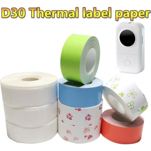D30 Thermal Label printer Paper Phom Mini Supermarket Price sticker Paper Waterproof Anti-Oil Pure Color Scratch-Resistant