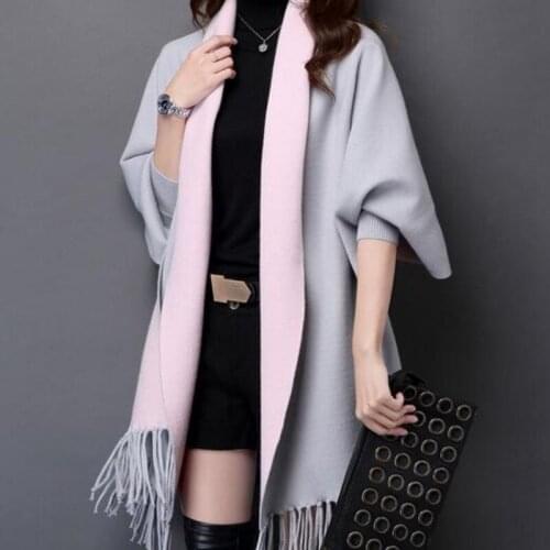 Female batwing sleeve long maxi cardigan sweaters Winter women fall fashion Autumn winter warm knitted jumpers oversized