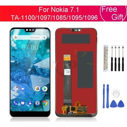 For Nokia 7.1 LCD Display Touch Screen Digitizer Assembly TA-1100/TA-1097/TA-1085/TA-1095/TA-1096 lcd Replacement Repair Parts