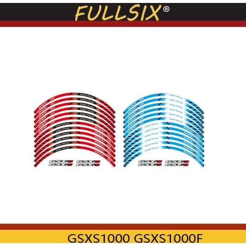 12 X Thick Edge Outer Rim Sticker Stripe Wheel Decals FIFIT SUZUKI GSXS1000 GSXS1000F 17