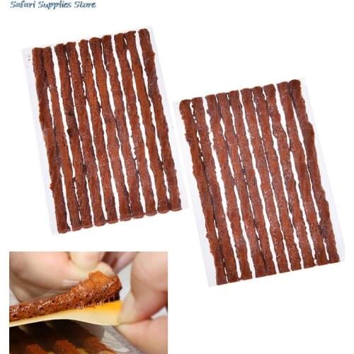20pcs Tubeless Tire Repair Strips Stiring Glue For Tyre Puncture Emergency Car Motorcycle Bike Tyre Repairing Rubber Strips