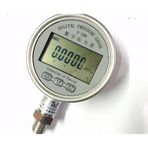 All stainless steel 5-bit display low power consumption high precision shock-resistant instrument Digital pressure gauge 1.6mpa