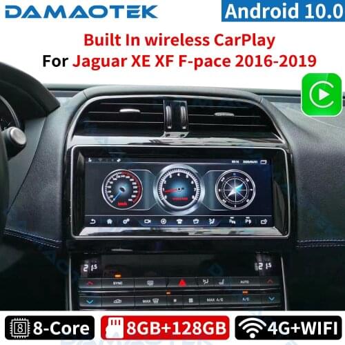 DamaoTek Android 9 10.25"Car Multimedia Player For Jaguar XE XF XEL F-Pace 2016-2019 Harman System car radio bluetooth android