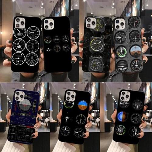 Aviation Aeroplane Helicopter Cockpit Phone Case For iphone 12 11 Pro Max Mini XS Max 8 7 6 6S Plus X 5S SE 2020 XR cover