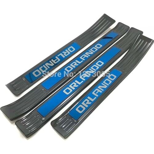 For 2018 2019 2020 Chevrolet Orlando Stainless Door Sill Scuff Plate Kick Guard Pedal Threshold Step Protector Car Accessories