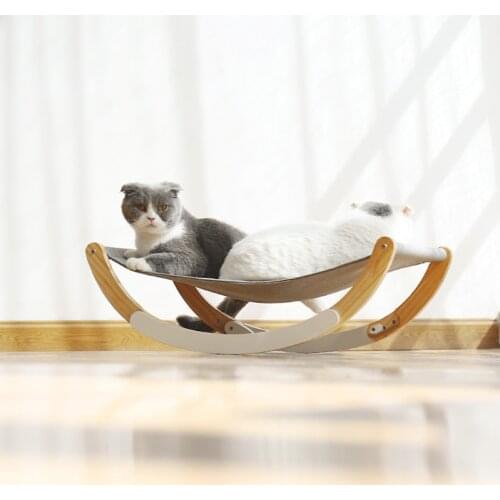Cat Bed House for Cats Hammock Kitten Rocking Chair Solid Wood Bed Swing Cat Basket Beds and Houses for Cat Pet Supplies Dog