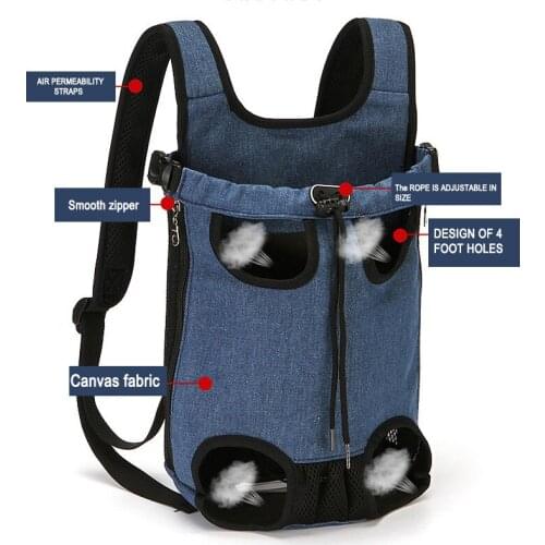 Breathable Small Dog Backpack Durable Adjustable Comfortable Padded Safety Belt Pet Carrier Cat Puppy Travel Bag