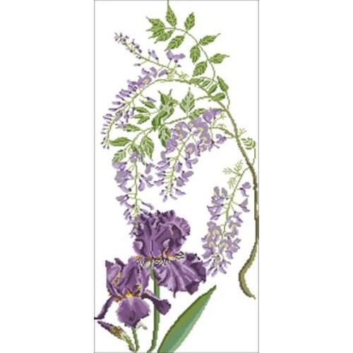 Iris patterns Counted Cross Stitch 11CT 14CT 18CT DIY Chinese Cross Stitch Kits Embroidery Needlework Sets home decor