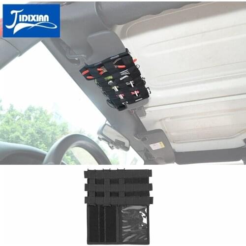 JIDIXIAN Car Roof Top Sun Visor Sunshade Storage Bag Organizer for Suzuki Jimny 2010-2019 2020 2021 Car Interior Accessories
