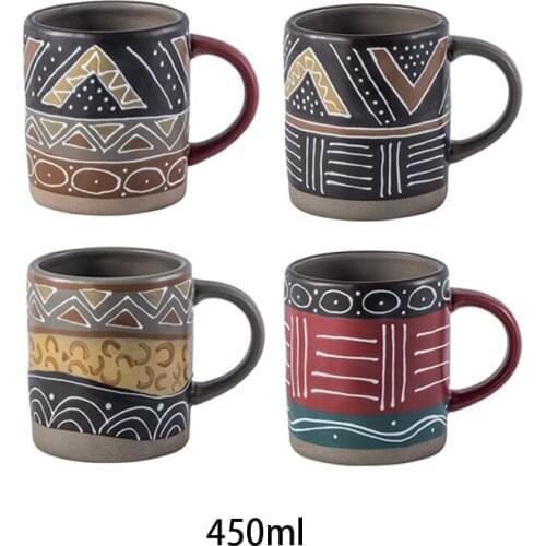 450ml Ceramic Cup Creative Water Cup Personality Coffee Cup Trend European Style Small Luxury Mug with Lid Spoon Decoration Gift