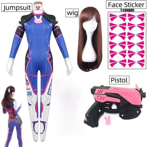 D.Va Cosplay Costume Dva Set Song Hana Siamese Cos Costume Tights Womans Halloween Party Costume Overwatch Dva Cosplay Costume
