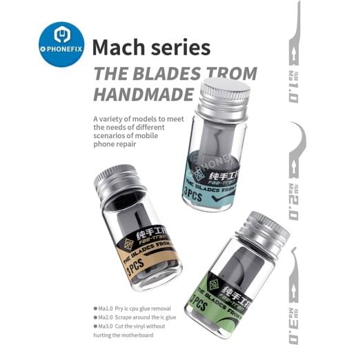 Mach Series Blades From Handmade/Edge Glue Remover /Chip Fix/CPU Repair Tools /Mobile Phone Motherboard iC CPU Glue Removal Tool