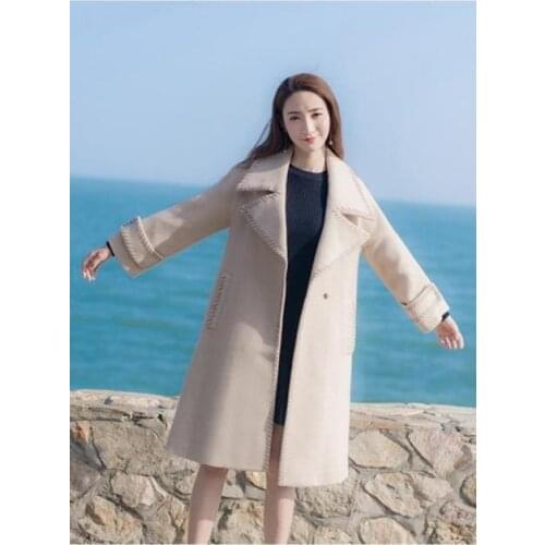 MLCRIYG New Fashion Autumn Winter Women Coat And Jackets Long Loose Female Trench Coat Outwear Hot Sale Abrigos Mujer LX260