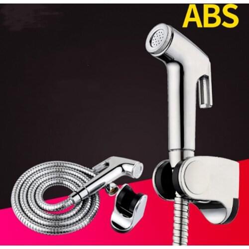 Multifunctional toilet hand bidet faucet bathroom bidet shower sprayer brass T adapter 1.5m hose tank hooked holder easy install