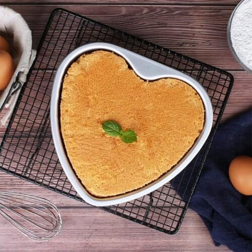 Aluminum Heart Shaped Cake Pan Set DIY Baking Mold Tool with Removable Bottom Cheesecake Baking Mold Kitchen Durable