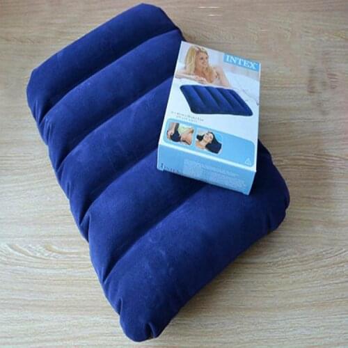 Inflatable pillow flocking indoor inflatable sleeping pillow outdoor pvc inflatable pillow travel pillow waist pillow