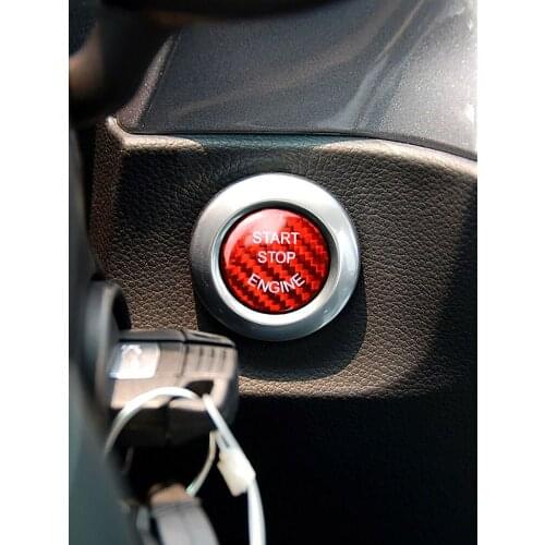Carbon fibre Sticker Car Engine Start Stop Button decor cover For bmw e90 e46 e39 e36 e60 f30 f10 e87 e53 e70 g30 X5 5 series