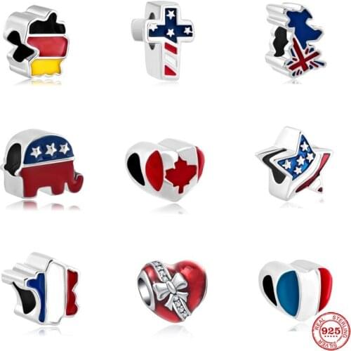 2021 New Hot Selling Cross Love Maple Leaf Stars Beads Fit Original Pandora Charms Silver 925 Bracelet DIY Women Jewelry