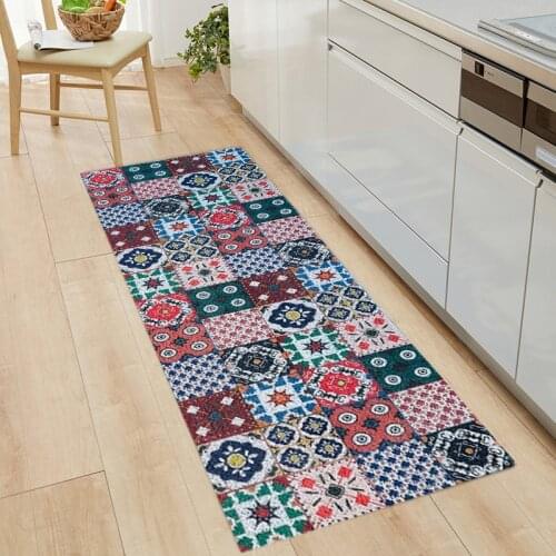 PVC Silk Loop Kitchen Mat Nordic Kitchen Mat Bedroom Entrance Doormat Home Hallway Floor Decoration Living Room Mats