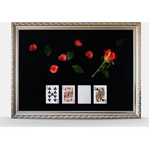 Rose & Coin by Shawn Lee Magic Tricks Petals To Coins Appearing Gimmick Mat Magician Close Up Stage Illusions Mentalism Props