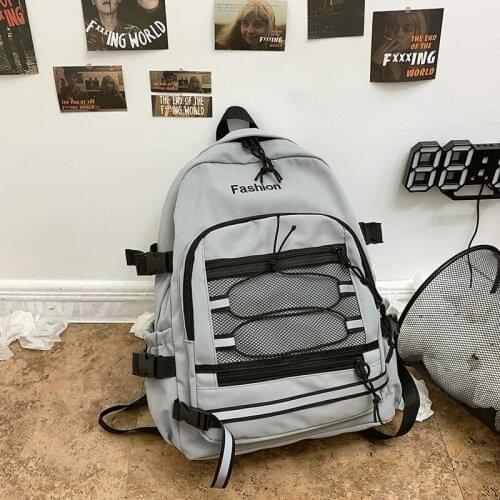 2021 New Oxford Backpack Fashion Couple Bagpack Pure Color Simple Youth School Bag Large Capacity Travel Bags Reflective Rugsak