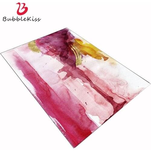 Bubble Kiss Abstract Carpets for Living Room Pink Yellow Ink Painting Pattern Living Room Carpet And Rugs for Bedroom Decor