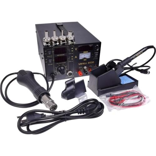 Hot air welding table three-in-one hot air welding table with power supply of 30V 5A AC220V/110V YIHUA 853D